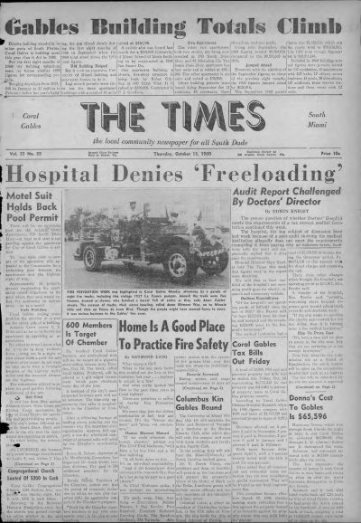 The Times, 13 October 1960, front page