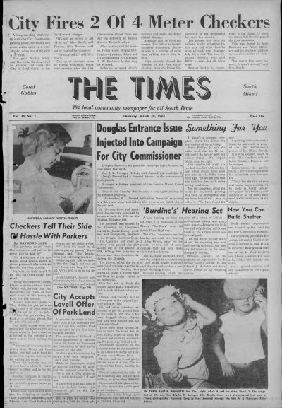 The Times, 30 March 1961, front page